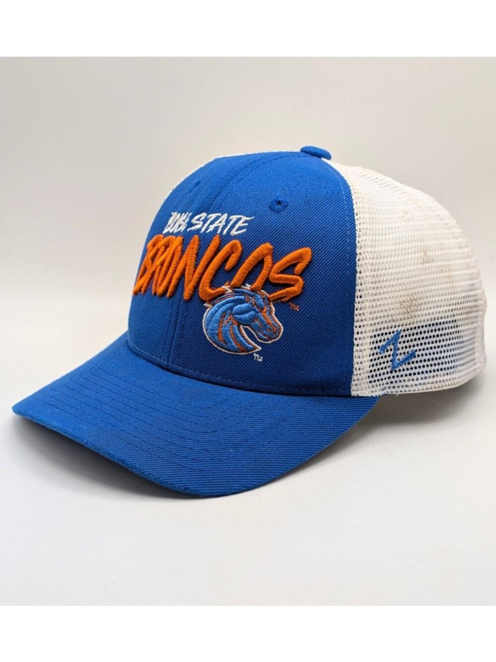 Boise State Broncos Hat Blue White Zephyr Mesh Ball Cap Snapback Unisex READ